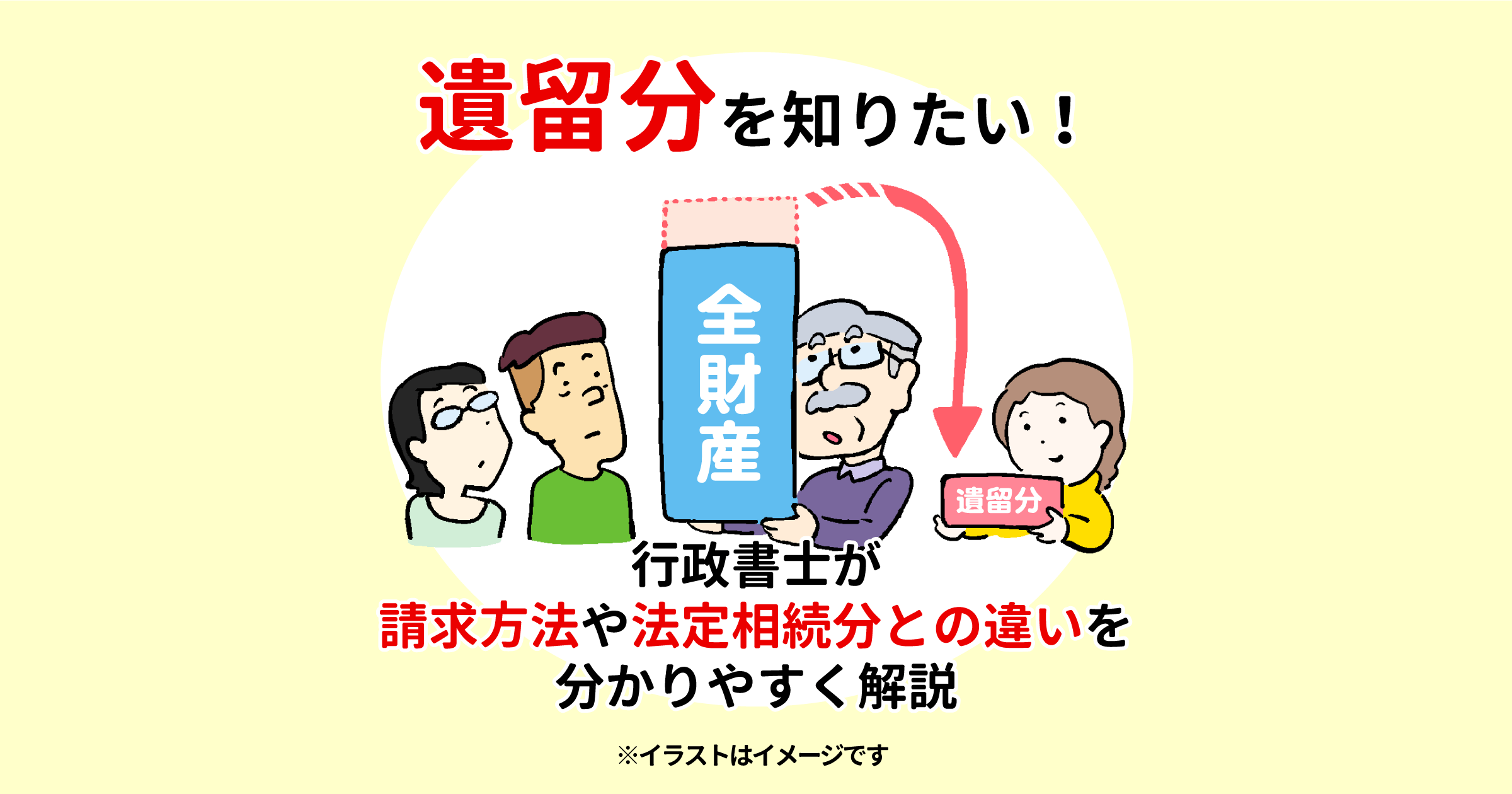 遺留分を知りたい！　行政書士が請求方法や法定相続分との違いを分かりやすく解説