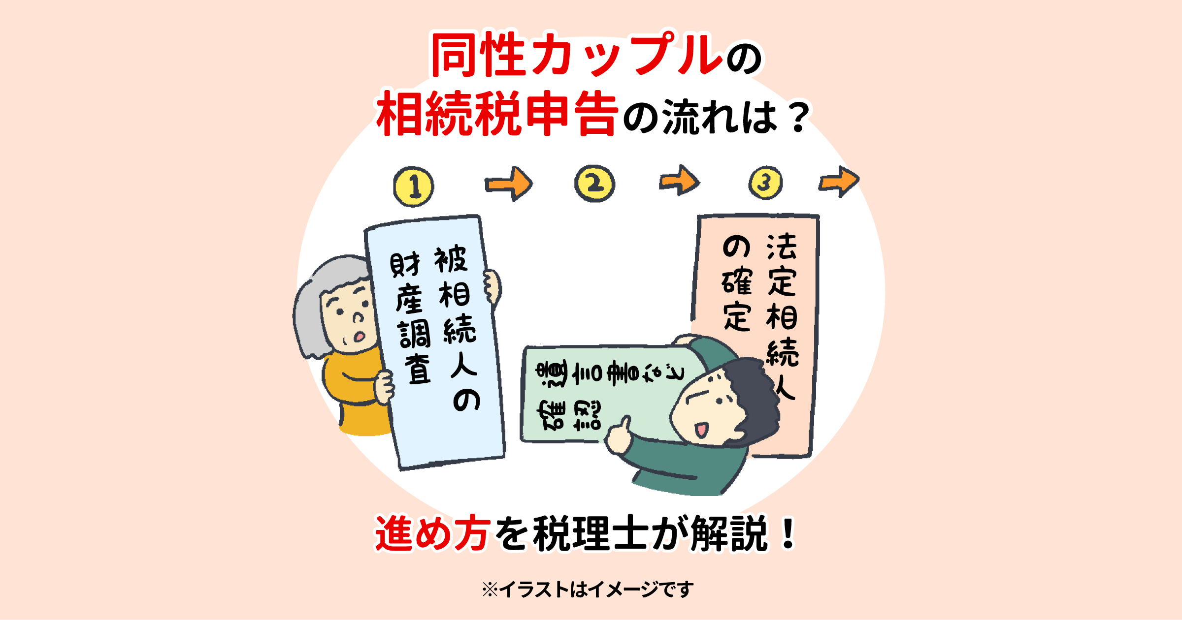 同性カップルの相続税申告の流れは？進め方を税理士が解説！